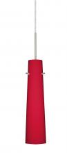 Besa Lighting 1BC-5674RM-LED-SN - Besa Camino Pendant Satin Nickel Ruby Matte 1x5W LED