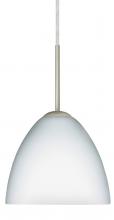 Besa Lighting 1BC-757207-LED-SN - Besa Sasha LED Pendant 1Bc Opal Matte Satin Nickel 1x9W LED