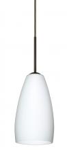 Besa Lighting 1BT-150907-MED-BR - Besa Chrissy Pendant Bronze Opal Matte 1x50W B10 Medium Base