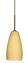 Besa Lighting 1BT-1509VM-BR - Besa Chrissy Pendant Bronze Vanilla Matte 1x50W Candelabra