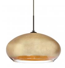 Besa Lighting 1JC-4345GF-LED-BR - Besa Brio 14 Pendant Bronze Gold Foil 1x9W LED