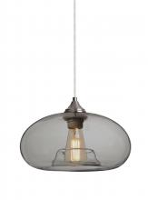 Besa Lighting 1JC-BANASM-EDIL-SN - Besa Pendant Bana Satin Nickel Smoke 1x4W LED Filament