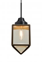 Besa Lighting 1JC-BRAVOBR-BK - Besa, Bravo Cord Pendant, Bronze/Gold Bubble, Black Finish, 1x60W Medium Base