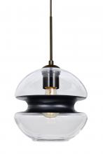 Besa Lighting 1JC-HULA8BK-EDIL-BR - Besa Hula 8 Cord Pendant