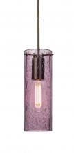 Besa Lighting 1JC-JUNI10PL-EDIL-BR-L - Besa, Juni 10 Cord Pendant, Plum Bubble, Bronze, 1x4W LED Filament, 15Ft. Cord