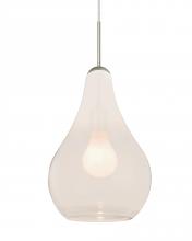 Besa Lighting 1JC-LEONMW-SN - Besa, Leon Cord Pendant, Milky White, Satin Nickel Finish, 1x60W Medium base