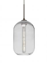 Besa Lighting 1JC-OMEGA12CL-EDIL-BR - Besa, Omega 12 Cord Pendant, Clear, Bronze Finish, 1x4W LED Filament