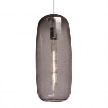 Besa Lighting 1JC-PINOT18SM-SN - Besa, Pinot 18 Cord Pendant, Smoke Bubble, Satin Nickel FInish 1x60W Incandescent