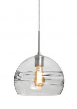 Besa Lighting 1JC-SPIR10CL-EDIL-SN - Besa Spirit 10 Pendant, Clear, Satin Nickel Finish, 1x8W LED Filament