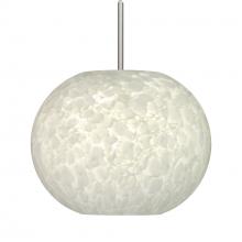 Besa Lighting 1JT-477619-LED-SN-L - Besa Luna LED Pendant Carrera Satin Nickel 1x9W LED, 15Ft. Cord