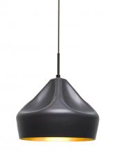 Besa Lighting 1JT-LOTUS-BR - Besa Lotus Pendant, Bronze Finish, 1x60W Medium Base