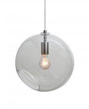 Besa Lighting 1JT-MAESTRO12CL-SN - Besa, Maestro 12 Cord Pendant, Clear, Satin Nickel Finish, 1x60W Medium base