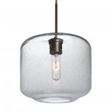 Besa Lighting 1JT-NILES10CL-BR-L - Besa Niles 10 Pendant, Clear Bubble, Bronze Finish, 1x60W Medium Base T10, 15Ft. Cord