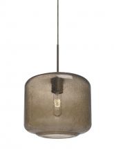 Besa Lighting 1JT-NILES10SM-BR - Besa Niles 10 Pendant, Smoke Bubble, Bronze Finish, 1x60W Medium Base T10