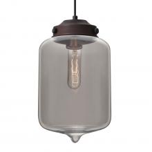 Besa Lighting 1JT-OLINSM-BR-L - Besa Olin Pendant Bronze Smoke 1x60W Medium Base T10, 15Ft. Cord