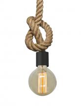 Besa Lighting 1JT-SOLO-BK - Besa Solo Rope Pendant, Black, 1x75W T8