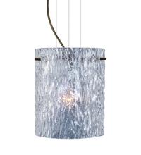 Besa Lighting 1KG-400600-BR - Besa Pendant Tamburo 8 Bronze Clear Stone 1x100W Medium Base