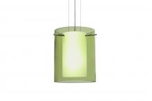 Besa Lighting 1KG-L00607-SN - Besa Pendant Pahu 8 Satin Nickel Transparent Olive/Opal 1x100W Medium Base