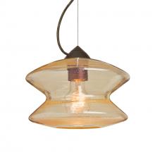 Besa Lighting 1KX-ZENGD-BR-L - Besa, Zen Cable Pendant , Gold Bubble, Bronze Finish, 1x60W Medium Base, 15Ft. Cord