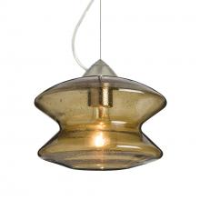 Besa Lighting 1KX-ZENLT-SN - Besa, Zen Cable Pendant , Latte Bubble, Satin Nickel Finish, 1x60W Medium Base