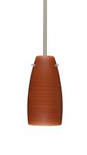 Besa Lighting 1TT-1512CH-SN-L - Besa Tao 10 Stem Pendant Satin Nickel Cherry 1x100W Medium Base, 15Ft. Cord