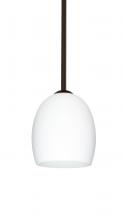 Besa Lighting 1TT-169707-LED-BR - Besa Lucia LED Pendant Opal Matte Bronze 1x9W LED