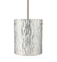 Besa Lighting 1TT-4006SS-LED-SN - Besa Tamburo 8 Pendant Stone Silver Foil Satin Nickel 1x11W LED