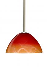 Besa Lighting 1TT-4201SL-SN - Besa Stem Pendant Tessa Satin Nickel Solare 1x75W Medium Base