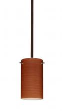 Besa Lighting 1TT-4404CH-MED-BR-L - Besa Stem Stilo 7 Pendant Bronze Cherry 1x40W B10 Med, 15Ft. Cord