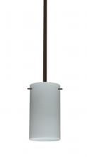 Besa Lighting 1TT-4404KR-MED-BR-L - Besa Stem Stilo 7 Pendant Bronze Chalk 1x40W B10 Med, 15Ft. Cord