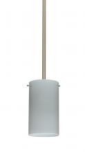 Besa Lighting 1TT-4404KR-SN - Besa Stem Stilo 7 Pendant Satin Nickel Chalk 1x50W Candelabra