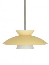 Besa Lighting 1TT-451397-LED-SN - Besa Trilo 15 Pendant Champagne Satin Nickel 1x9W LED