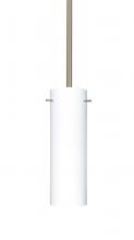 Besa Lighting 1TT-493007-SN-L - Besa Stem Copa Pendant Satin Nickel Opal Matte 1x50W Candelabra, 15Ft. Cord