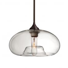 Besa Lighting 1TT-BANACL-BR-L - Besa Stem Pendant Bana Bronze Clear 1x60W Medium Base, 15Ft. Cord