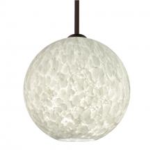 Besa Lighting 1TT-COCO1219-BR-L - Besa Coco 12 Stem Pendant, Carrera, Bronze Finish, 1x60W Medium Base, 15Ft. Cord