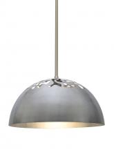 Besa Lighting 1TT-GORDY-LED-SN - Besa Gordy Stem Pendant, Satin Nickel Finish, 1x9W LED