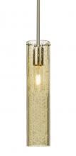 Besa Lighting 1TT-JUNI16GD-SN - Besa, Juni 16 Stem Pendant, Gold Bubble, Satin Nickel, 1x60W Medium Base