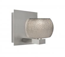 Besa Lighting 1WF-KENOSM-LED-SN - Besa, Keno Vanity, Smoke Sand, Satin Nickel Finish, 1x3W LED