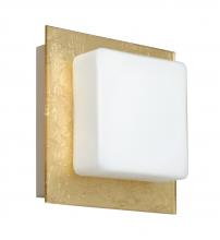 Besa Lighting 1WS-7735GF-SN - Besa Wall Alex Satin Nickel Opal/Gold Foil 1x50W G9