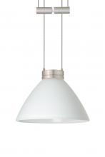 Besa Lighting 1XA-174307-SN - Besa Pendant Domi Satin Nickel White 1x50W Halogen