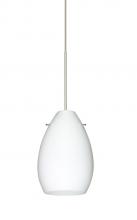 Besa Lighting 1XC-171307-LED-SN - Besa Pendant Pera 6 Satin Nickel Opal Matte 1x5W LED