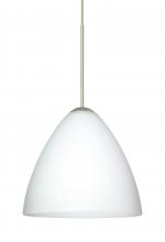 Besa Lighting 1XC-177907-LED-SN-L - Besa Pendant Mia Satin Nickel Opal Matte 1x5W LED, 15Ft. Cord