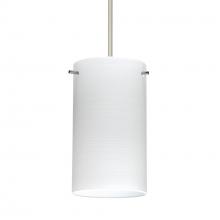 Besa Lighting 1XC-4404KR-SN-DIM010 - Besa Stilo 7 Pendant Satin Nickel Chalk 1x50W Halogen, 0-10V Dimming