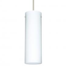 Besa Lighting 1XC-493007-SN-DIM010 - Besa Copa Pendant, Opal Matte, Satin Nickel, 1x50W Halogen, 0-10V Dimming