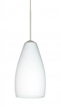 Besa Lighting 1XC-719807-SN-L - Besa Pendant Karli Satin Nickel Opal Matte 1x50W Halogen, 15Ft. Cord