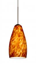 Besa Lighting 1XC-719818-LED-BR-L - Besa Pendant Karli Bronze Amber Cloud 1x5W LED, 15Ft. Cord