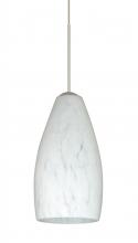 Besa Lighting 1XC-719819-LED-SN-L - Besa Pendant Karli Satin Nickel Carrera 1x5W LED, 15Ft. Cord