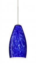 Besa Lighting 1XC-719886-LED-SN-L - Besa Pendant Karli Satin Nickel Blue Cloud 1x5W LED, 15Ft. Cord