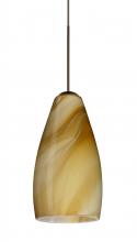 Besa Lighting 1XC-7198HN-LED-BR-L - Besa Pendant Karli Bronze Honey 1x5W LED, 15Ft. Cord