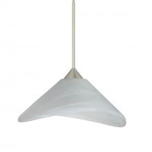 Besa Lighting 1XT-191352-LED-SN - Besa Pendant Hoppi Satin Nickel Marble 1x3W LED